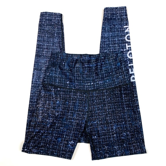 Wear it to Heart x Peloton Sz S High Rise Leggings Navy Tweed Foil Pants Small - Picture 3 of 9